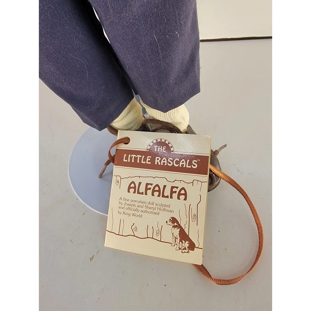 Hamilton Collection Little Rascals ALFALFA Porcelain Doll 1993 COA Box Stand Tag